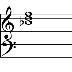 B♭ Major Chord Music Notation
