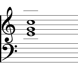 C Major First Inversion Chord Music Notation
