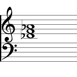D♭ Major Chord Music Notation