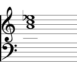 Music Notation for the A diminished Chord