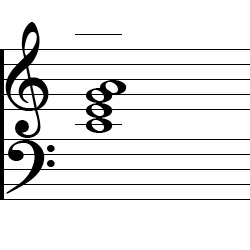 A minor Dominant 7 First Inversion Chord Music Notation