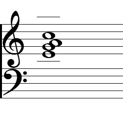 A minor Dominant 7 Second Inversion Chord Music Notation