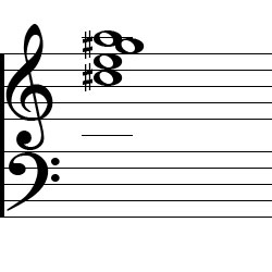 A Major7 First Inversion Chord Music Notation