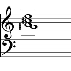 A Major7 Third Inversion Chord Music Notation