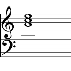 Music Notation for the A minor Chord