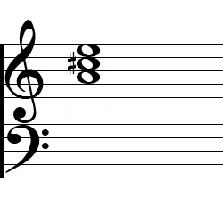Music Notation for the A Major Chord