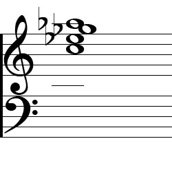 A♭ Dominant 7 First Inversion Chord Music Notation
