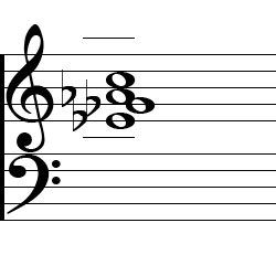 A♭ Dominant 7 Second Inversion Chord Music Notation