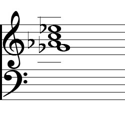 A♭ Dominant 7 Third Inversion Chord Music Notation
