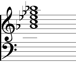 A♭Dominant 9 Chord Music Notation