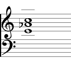 A♭ Augmented Second Inversion Chord Music Notation