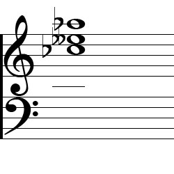 A♭ Diminished First Inversion Chord Music Notation