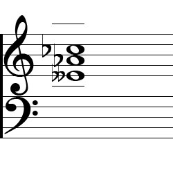 A♭ Diminished Second Inversion Chord Music Notation