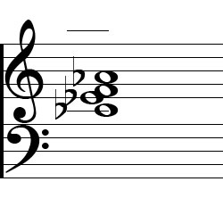 A♭ Minor 6 First Inversion Chord Music Notation