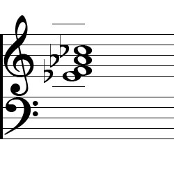 A♭ Minor 6 Second Inversion Chord Music Notation