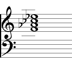 A♭ Minor 6 Third Inversion Chord Music Notation