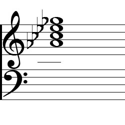 A♭ minor Dominant 7 Chord Music Notation