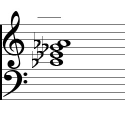 A♭ minor Dominant 7 First Inversion Chord Music Notation