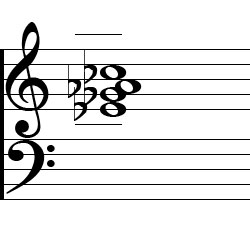 A♭ minor Dominant 7 Second Inversion Chord Music Notation