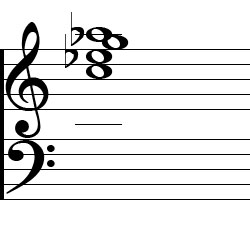 A♭ Major7 First Inversion Chord Music Notation