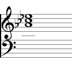 Music Notation for the A♭ minor Chord