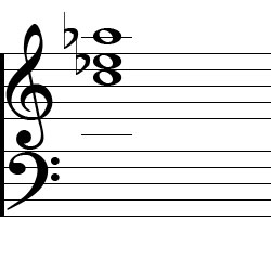 A♭ Major First Inversion Chord Music Notation