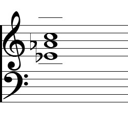 A♭ Major Second Inversion Chord Music Notation