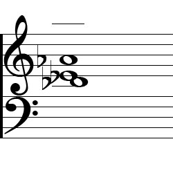A♭ Sus4 First Inversion Chord Music Notation
