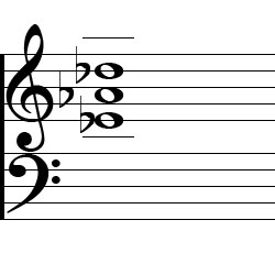 A♭ Sus4 Second Inversion Chord Music Notation