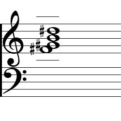 B Major6 Chord Second Inversion Music Notation