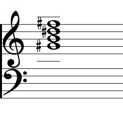 B Major6 Chord Third Inversion Music Notation