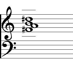 B Dominant 7 Second Inversion Chord Music Notation