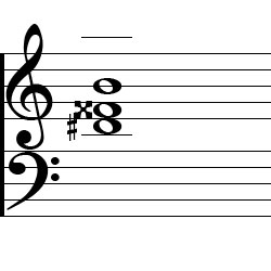 B Augmented First Inversion Chord Music Notation