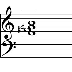 B Minor 6 First Inversion Chord Music Notation