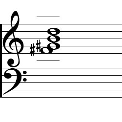 B Minor 6 Second Inversion Chord Music Notation