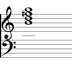 B minor Dominant 7 Chord Music Notation