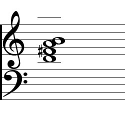 B minor Dominant 7 First Inversion Chord Music Notation