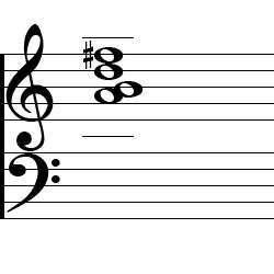 B minor Dominant 7 Third Inversion Chord Music Notation