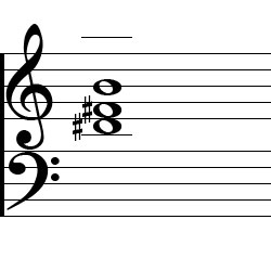 B Major First Inversion Chord Music Notation