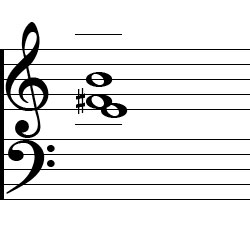 B Sus4 First Inversion Chord Music Notation