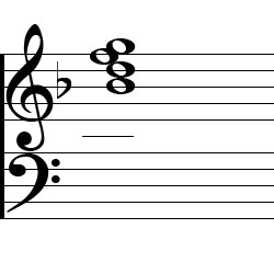 B♭ Major6 Chord Music Notation