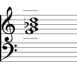 B♭ Major6 Chord Second Inversion Music Notation