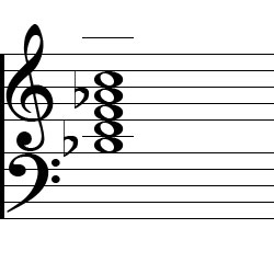 B♭Dominant 9 Chord Music Notation