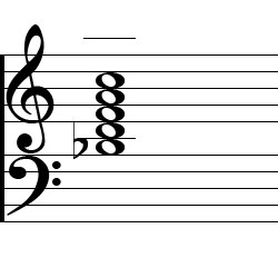 B♭9 Chord Music Notation
