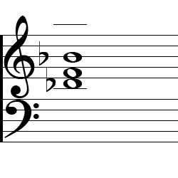 B♭ minor Chord Music Notation