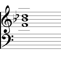 B♭ minor Chord Music Notation