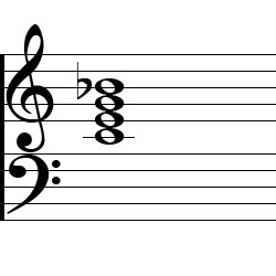C Dominant 7 Chord Music Notation