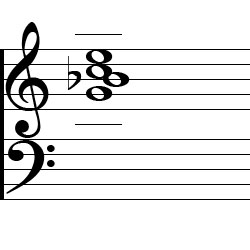 C Dominant 7 Second Inversion Chord Music Notation