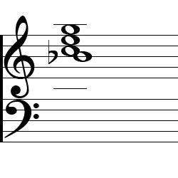 C Dominant 7 Third Inversion Chord Music Notation