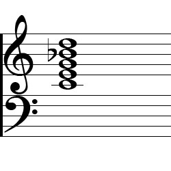 C Dominant 9 Chord Music Notation